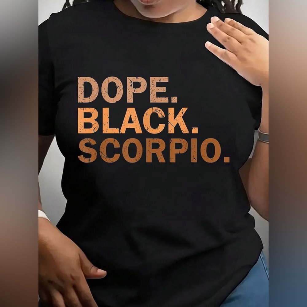 Brand New Black SHEIN Graphic Tee - Dope Black Scorpio